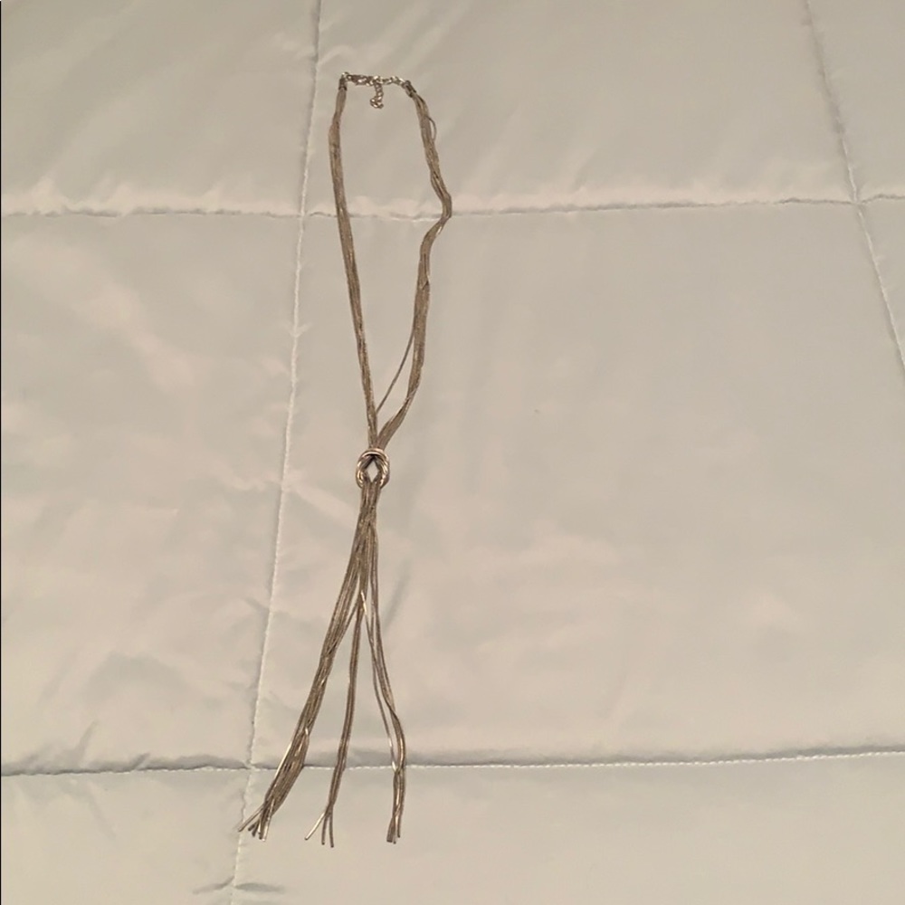 Silver knot necklace